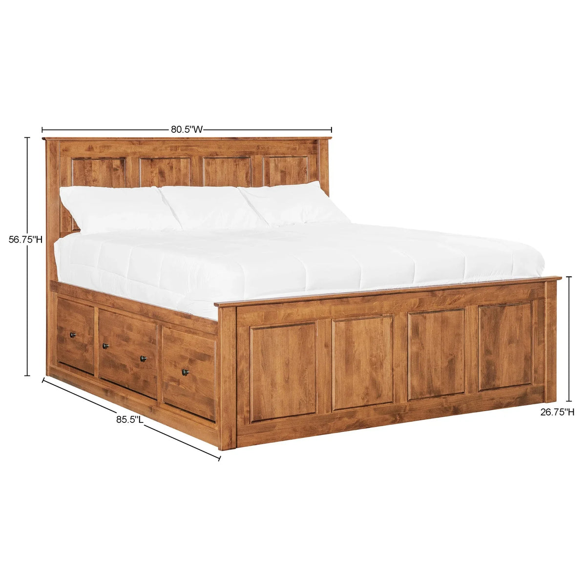 Shaker Raised Panel Chest Bed