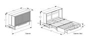 Louvre Murphy Cabinet Bed dimensions - Barewood
