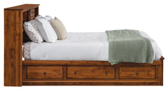 Bookcase Chest Bed, Low, side view