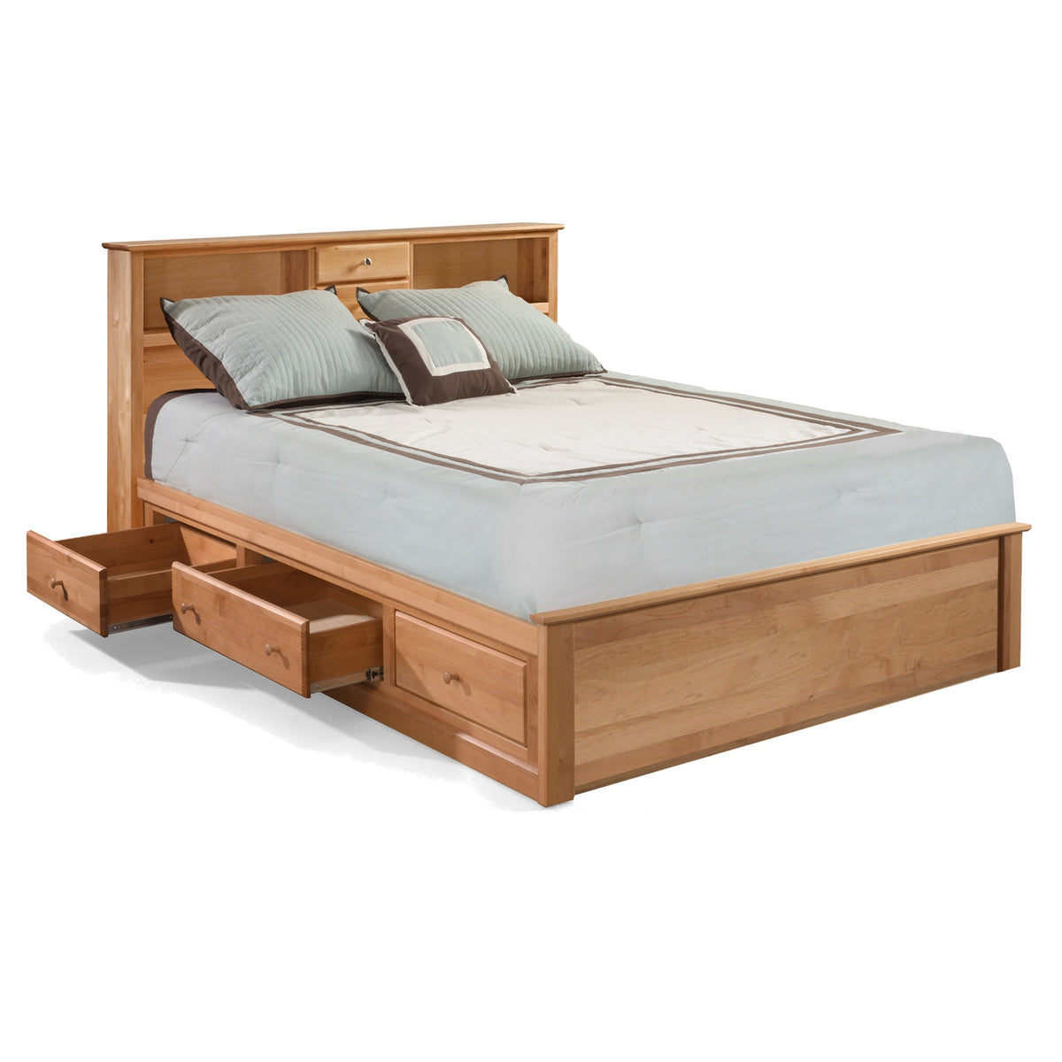 Bookcase Chest Bed, Low, drawers open