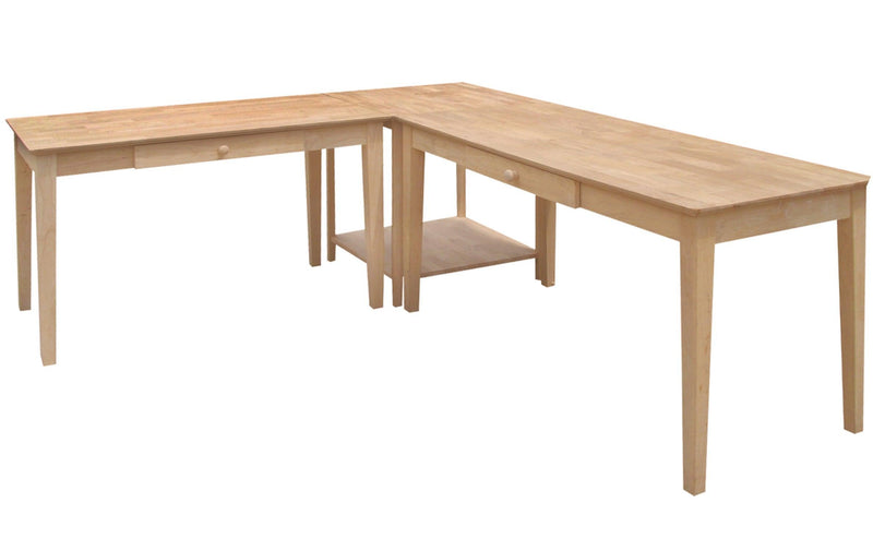 Build-It-Yourself "L" Desk - Barewood