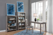 48" Writing Desk in Taupe Gray with 48" and 60" Shaker bookcases - Barewood