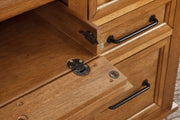 Vista Executive Desk drop-down keyboard drawer - Barewood