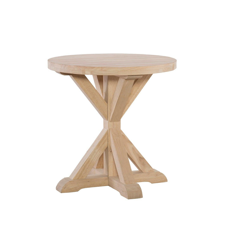 Sierra Round End Table - Barewood