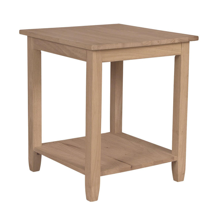 Solano End Table - Barewood