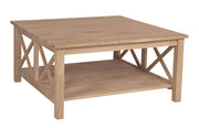 Hampton Square Coffee Table - Barewood