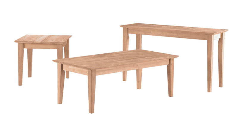 Shaker End Table - Barewood