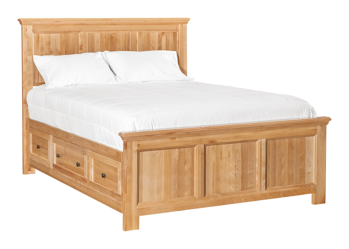 Emmerson Flat Panel – Solid Wood Elevated Storage Bed