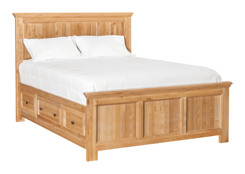 Emmerson Flat Panel – Solid Wood Elevated Storage Bed