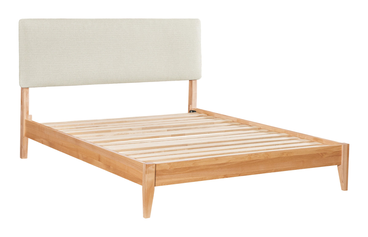 2 West Modern Upholstered Platform Bed