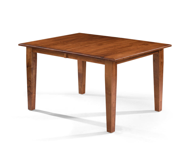 Amish Essentials 78" Rectangular Shaker Tapered Leg Table-Two Tone - Barewood