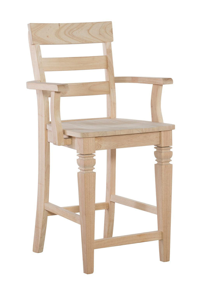 Java Arm Stool - Barewood