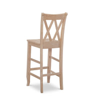 Double XX Back Stool - Barewood