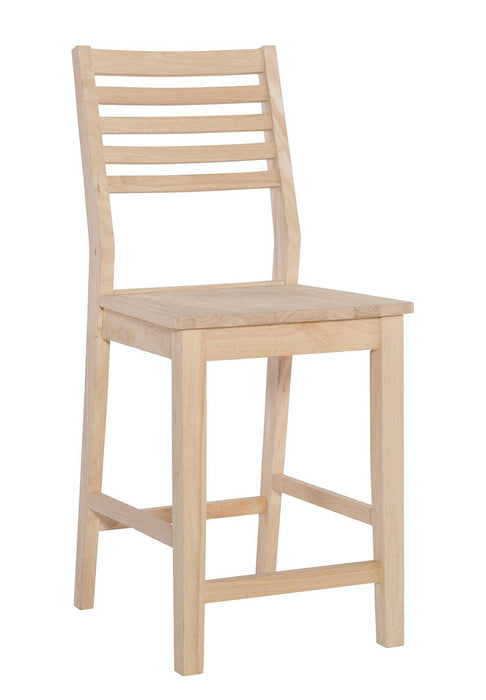 Aspen Slatback Stool - Barewood