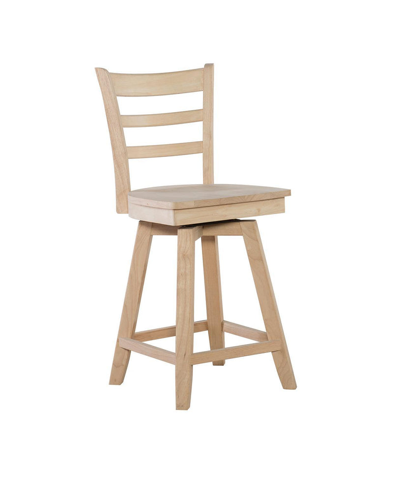Emily Swivel Stool - Barewood