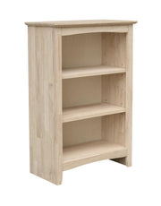 18”w Shaker Bookcase - Barewood