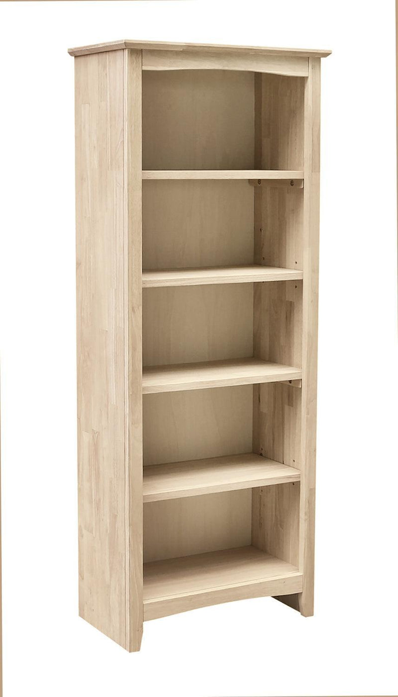 18”w Shaker Bookcase - Barewood
