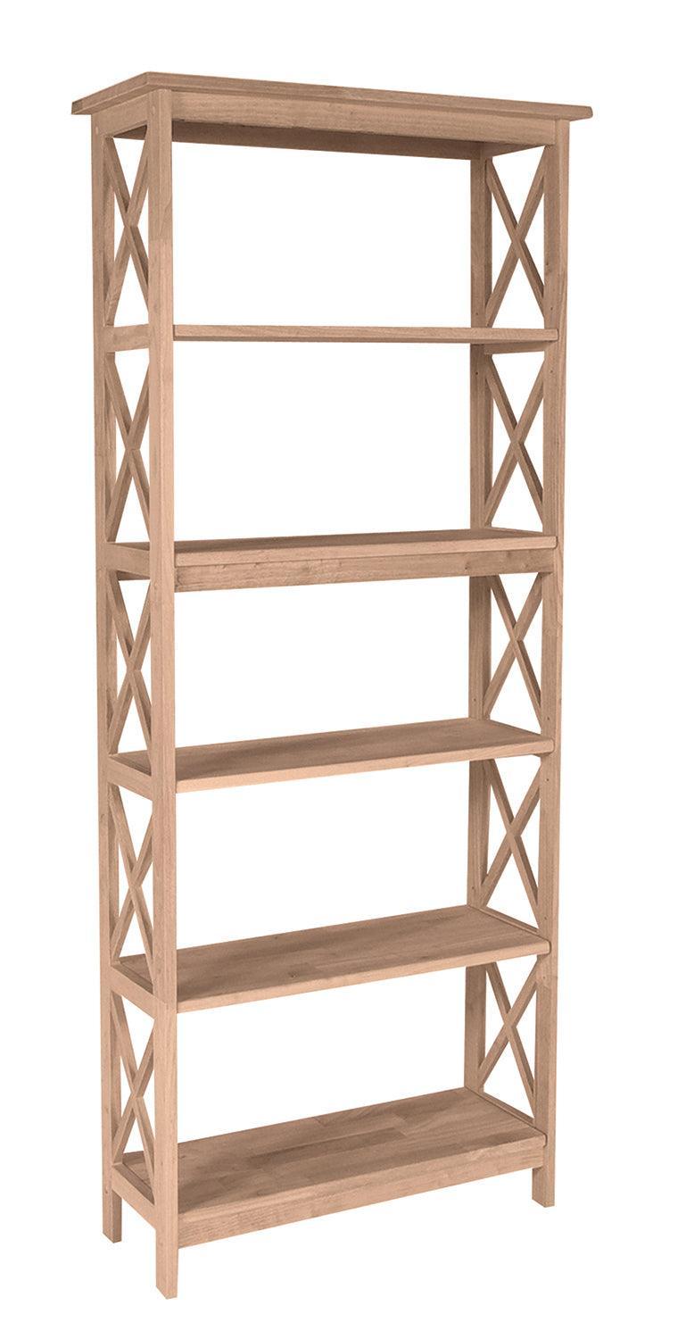 X-Sided Bookcase - Barewood