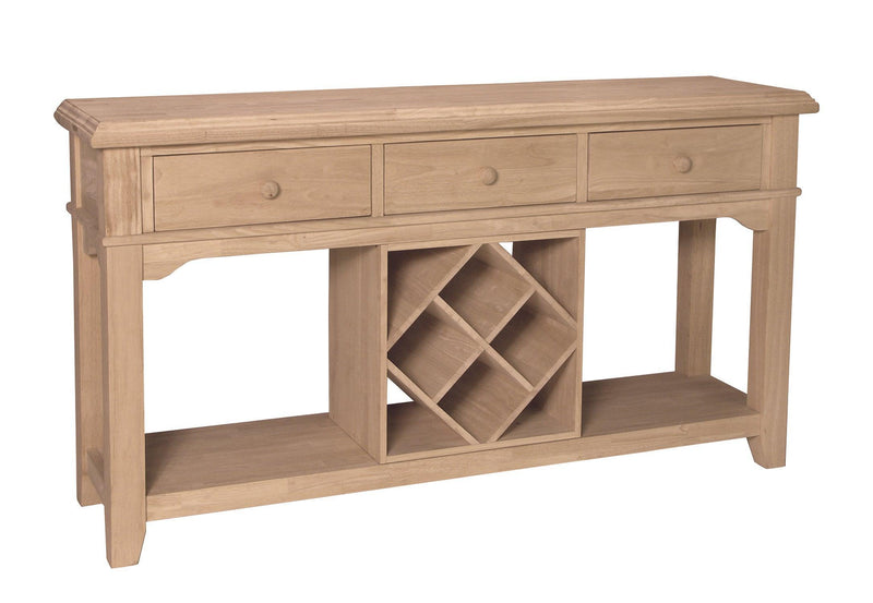 Canyon Winerack Server - Barewood