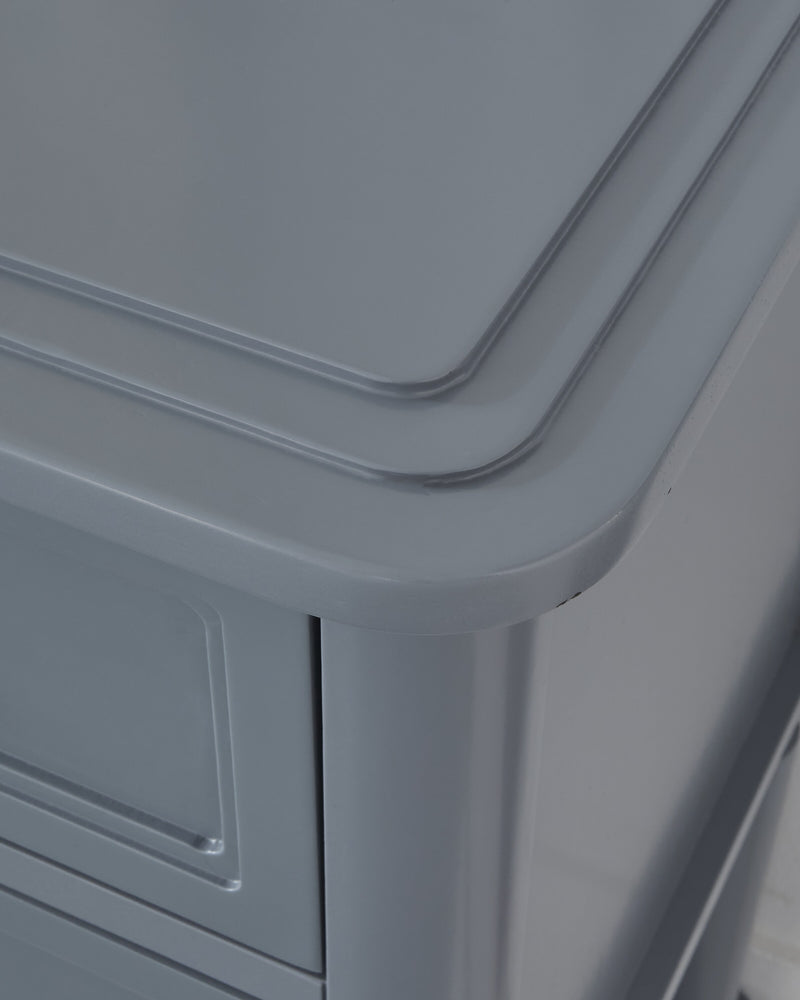 Emma Server drawer hardware detail in Smoke - Barewood