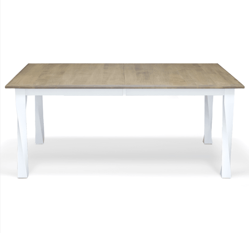 Amish Essentials Rectangular Counter Height Twist Leg Table- Painted Base - Barewood