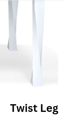 Amish Essentials Boat Shaped Table- Painted Base - Barewood