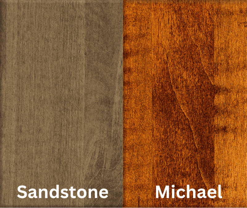 Amish Essentials 90" Rectangular Four-sided Taper Leg Table- Two-Tone - Barewood