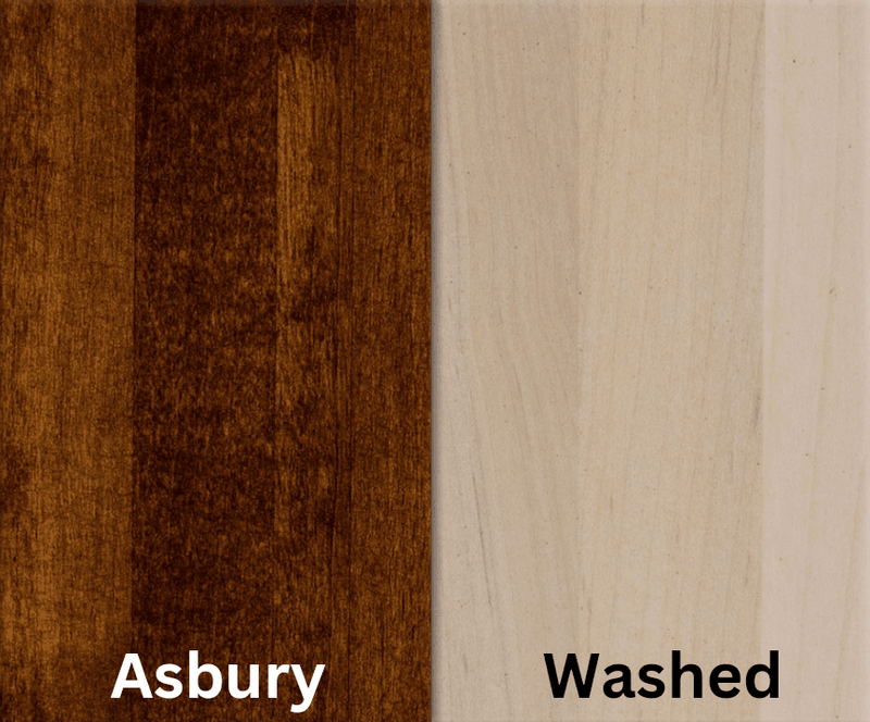 Amish Essentials 78" Boat Shaped Counter Height Twist Leg Table-Two Tone