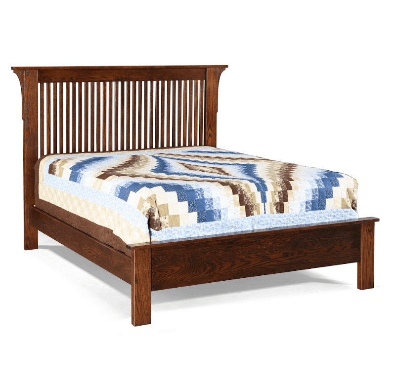 Amish Essentials Franklin Spindle Bed - Barewood