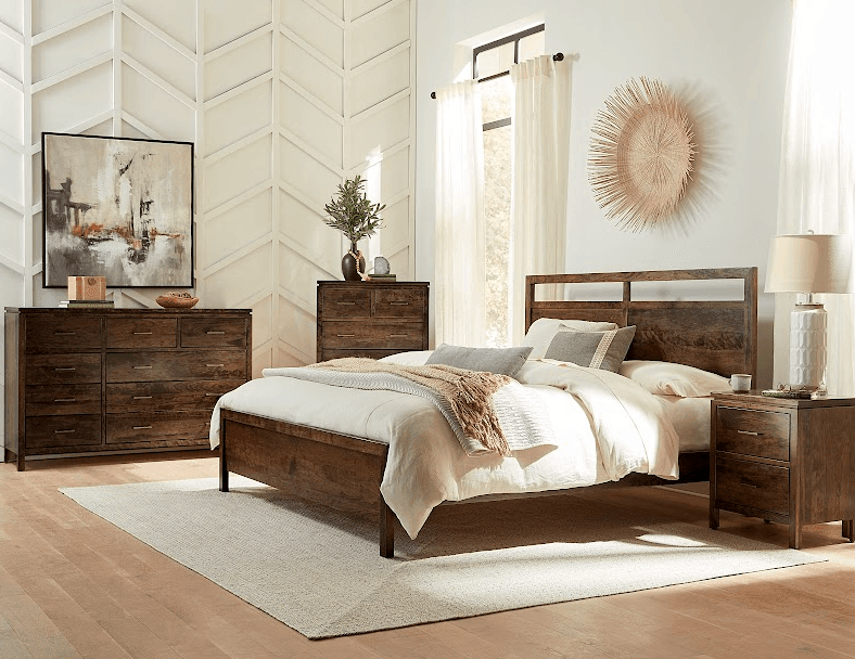 Amish Essentials Maverick Two Drawer Nightstand - Barewood