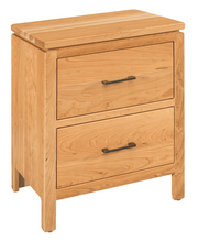 Amish Essentials Maverick Two Drawer Nightstand - Barewood
