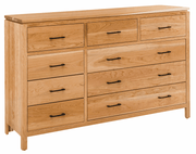 Amish Essentials Maverick Seven Drawer Dresser - Barewood