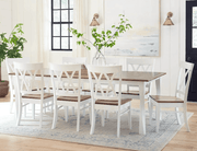 Amish Essentials 66" Rectangular Twist Leg Table-Two Tone - Barewood