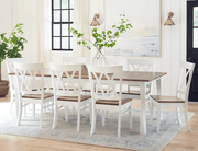 Amish Essentials 66" Rectangular Counter Height Twist Leg Table-Two Tone - Barewood