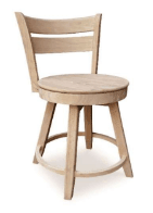 Sara Swivel Stool - Barewood