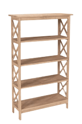 X-Sided Bookcase - Barewood