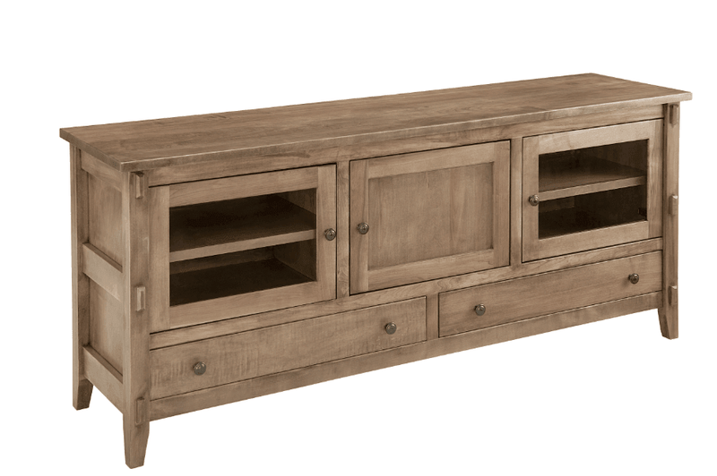 Amish Essentials Maple Entertainment Wall Unit