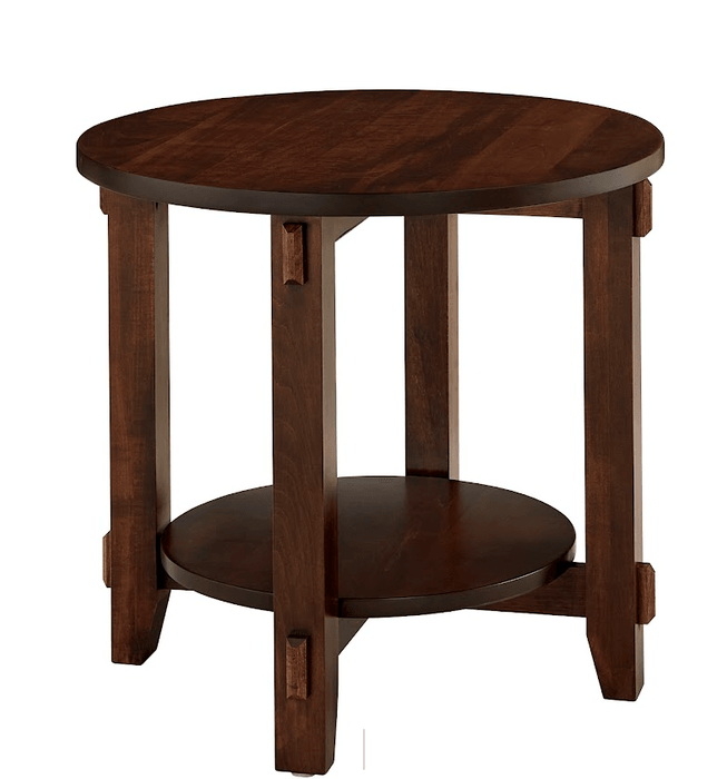 Amish Essentials Maple Round End Table