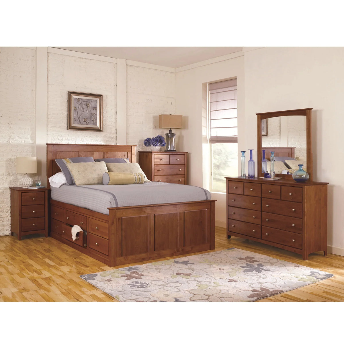 Shaker Flat Panel Chest Bed