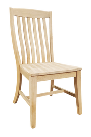 Solace Chair, unfinished, with a wood seat - Barewood