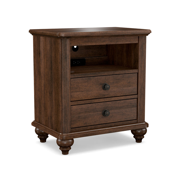 Southbrook Two Drawer Nightstand with Pullout Tray