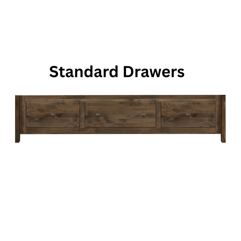 Emmerson Flat Panel – Solid Wood Elevated Storage Bed