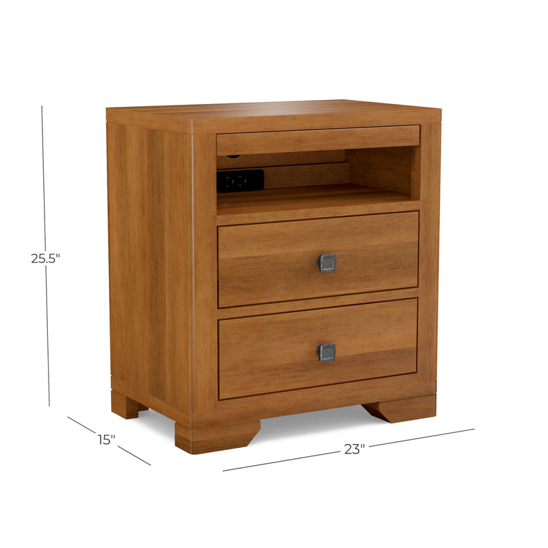 Symetry Drawers Symmetry Two Drawer Nightstand with Pullout Tray — Barewood