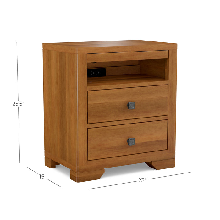 Symmetry Two Drawer Nightstand with Pullout Tray