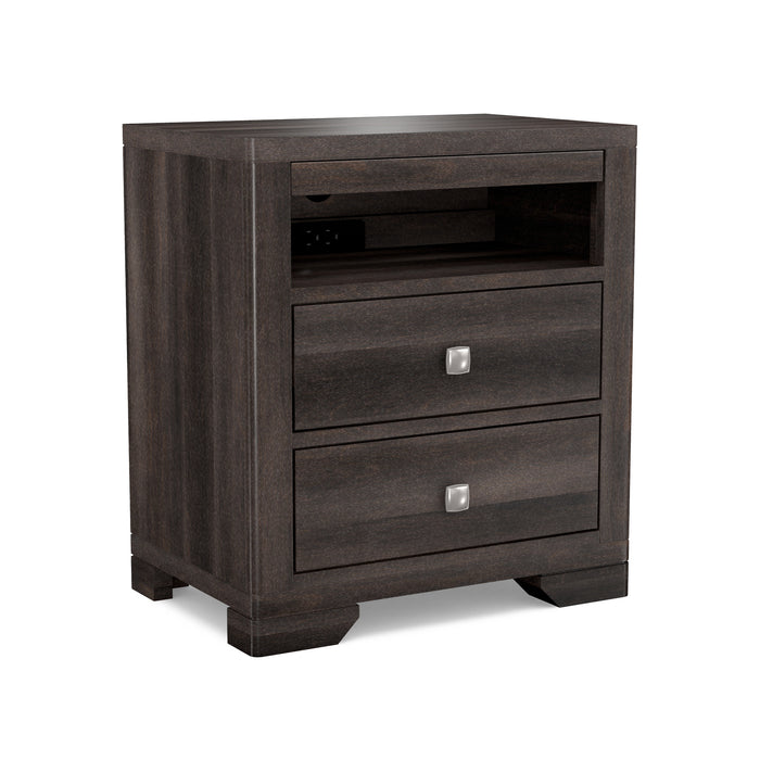 Symmetry Two Drawer Nightstand with Pullout Tray