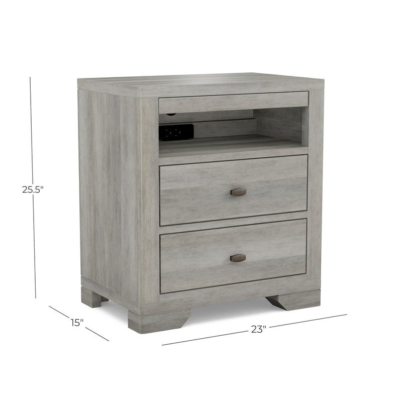 Symetry Drawers Symmetry Two Drawer Nightstand with Pullout Tray — Barewood