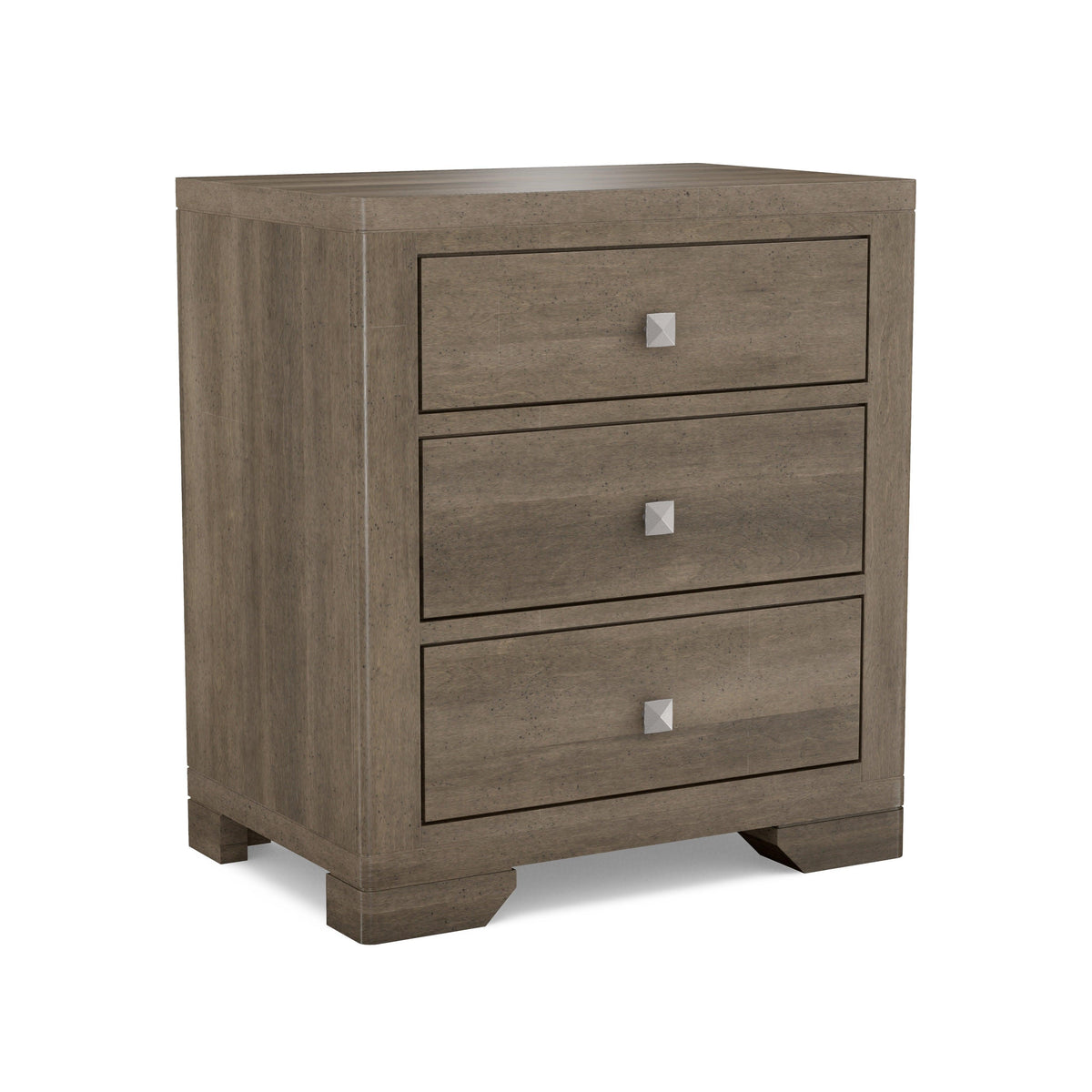 Symmetry Three Drawer Nightstand — Barewood