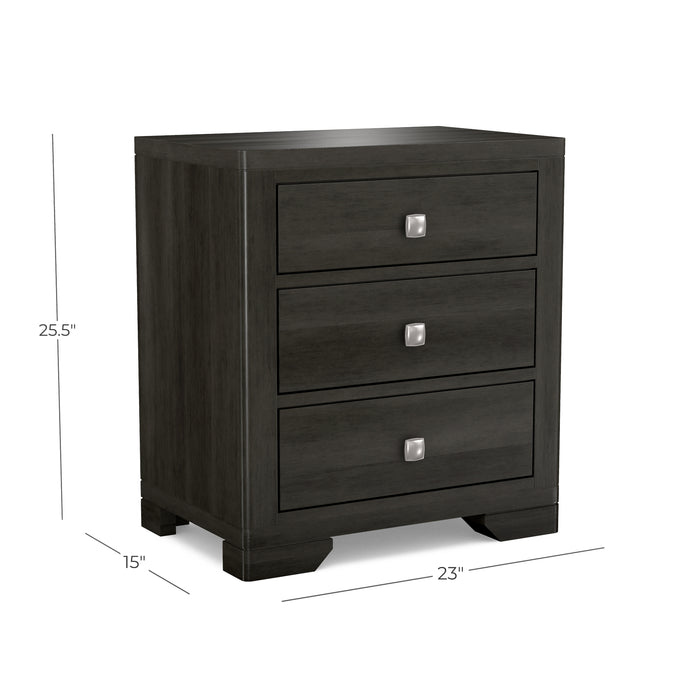 Symmetry Three Drawer Nightstand