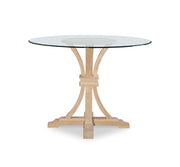 Flair Pedestal Glass Dining Table - Barewood