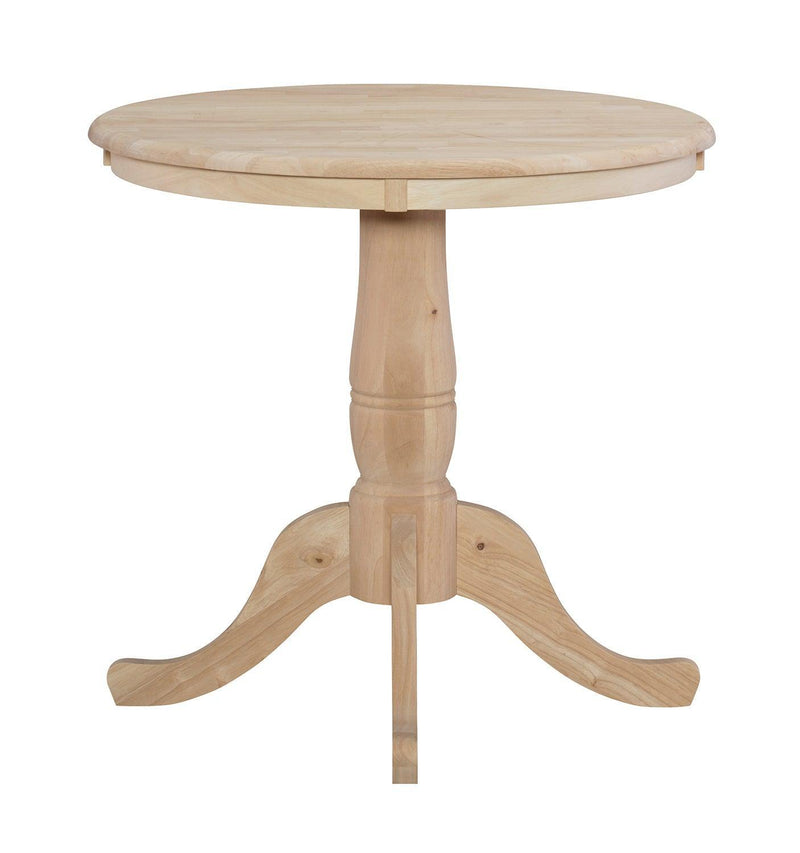 30" Round Bistro Table - Barewood